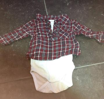 Baby kleding romper hemdje rode ruit Name it 62 beschikbaar voor biedingen