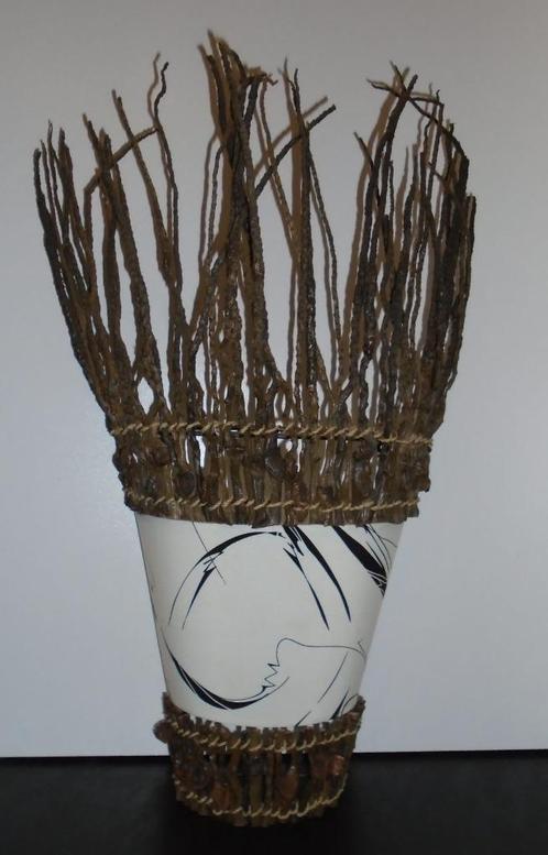WANDLAMPEN JUNGLE GROOT HOUT LICHT DOEK 65 CM HOOG Nieuw, Huis en Inrichting, Lampen | Wandlampen, Nieuw, Hout, Kunststof, Ophalen of Verzenden