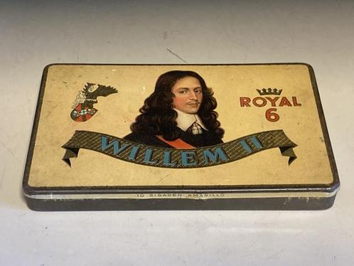 Blik Willem II - Royal 6 Amarillo sigaren, Verzamelen, Blikken, Gebruikt, Overige, Overige merken, Ophalen of Verzenden