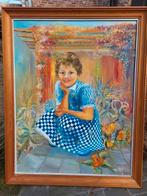 Grande œuvre d'art signée sur toile, Enlèvement