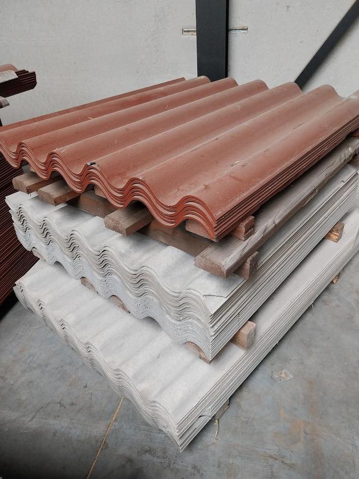 Golfplaten en hulpstukken Eternit, Doe-het-zelf en Bouw, Dakpannen en Dakbedekking, Zo goed als nieuw, Golfplaat, Overige materialen