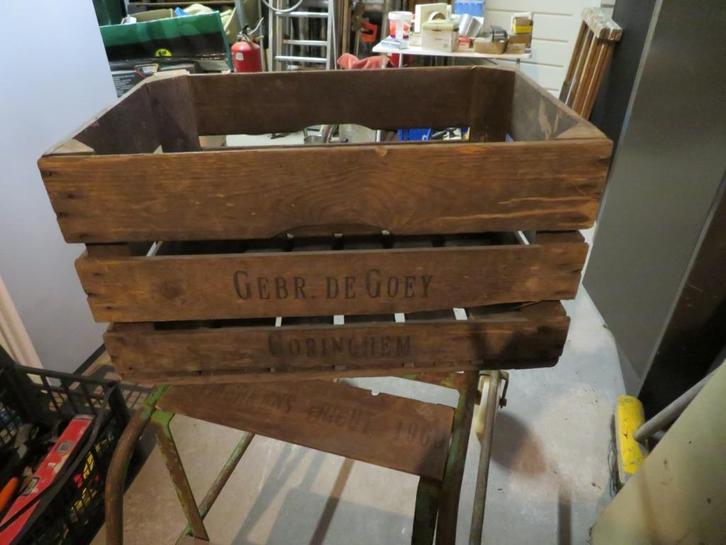 Oude houten fruitkistjes uit Gorinchem en fruitkarren, Huis en Inrichting, Woonaccessoires | Kisten, Gebruikt, Overige houtsoorten