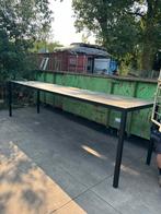 Aluminium zwart gelakte grote tafel, Huis en Inrichting, Tafels | Eettafels, Ophalen