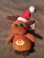 rendier knuffel met glitter ogen, Ophalen of Verzenden