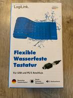 Logilink clavier flexible waterproof bleu, Informatique & Logiciels, Claviers, Repliable, Filaire, Logilink, Neuf