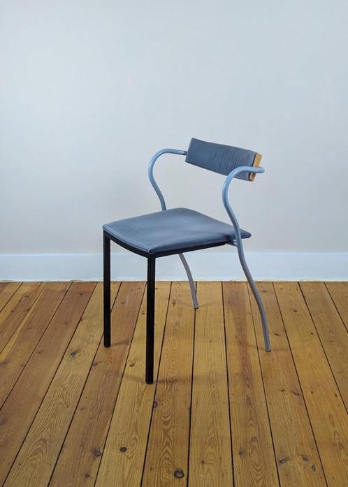 1 van 6 Artelano „Rio” stoelen van Pascal Mourgue, Huis en Inrichting, Stoelen, Gebruikt, Eén, Hout, Metaal, Stof, Grijs, Ophalen