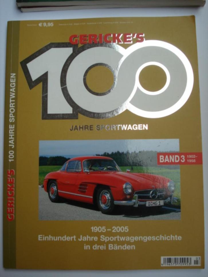 Gericke's 100 Jahre Sportwagen in 3 Bänden, Boeken, Auto's | Boeken, Zo goed als nieuw, Algemeen, Verzenden