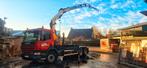 Scania GB6x2 + effer kraan met jib & containersysteem AJK, Auto's, Vrachtwagens, Voorwielaandrijving, Stof, Scania, Bedrijf