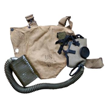 WWII US Army M3 Diaphragm Gas Mask Set Named beschikbaar voor biedingen