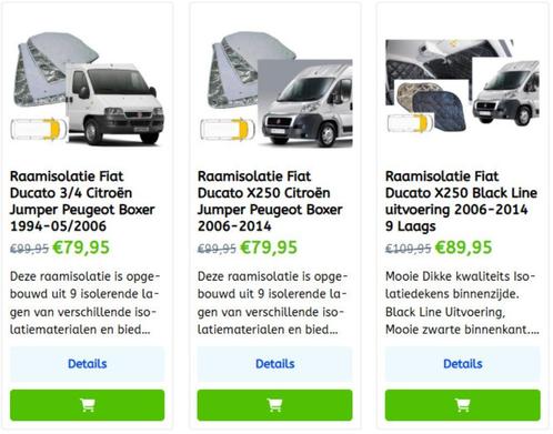 Fiat Ducato Isolatie set ramen te koop, Modellen zie foto's!, Caravans en Kamperen, Mobilhome-accessoires, Nieuw, Ophalen of Verzenden