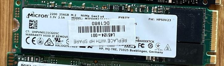 256 GB SSD M.2 2280 80mm Solid State Drive Nvme, Informatique & Logiciels, Disques durs, Utilisé, Laptop, Interne, Enlèvement ou Envoi