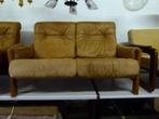 vintage Bonanza leder 2-zit sofa  70er jaren, Enlèvement ou Envoi
