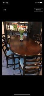 Eettafel met 6 stoelen, Antiek en Kunst, Ophalen