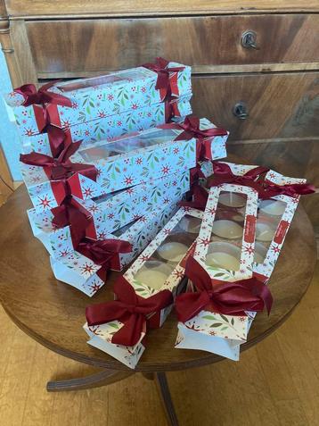 10 x geschenkset 3 glazen kersttheelichtjes House of season beschikbaar voor biedingen