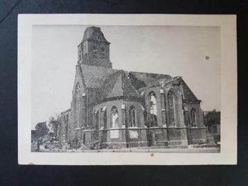 Prent Oostmalle Ramp Kerk Tornado (geen postkaart) 1967