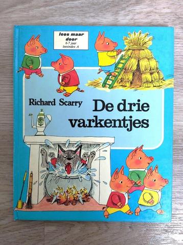 De drie varkentjes - Richard Scarry - eerste druk, Enlèvement ou Envoi, Utilisé, Contes (de fées), Richard Scarry
