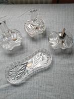 Kristallen parfumset 4 delig, Antiek en Kunst, Ophalen of Verzenden