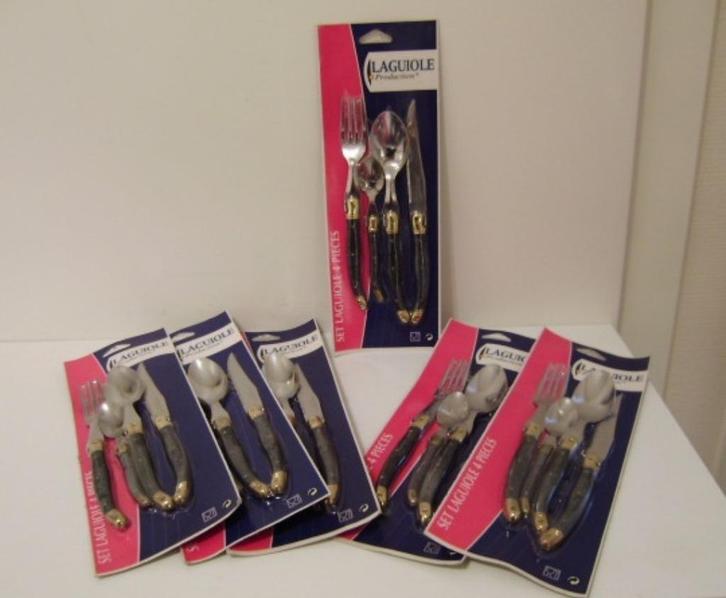 LAGUIOLE : Set van 24 stuks voor 6 personen - Nieuw, Huis en Inrichting, Keuken | Bestek, Nieuw, Bestekset, Inox of Chroom, Vaatwasserbestendig