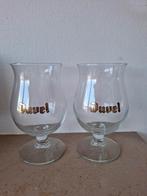 2 mooie retro Duvel glazen met gouden afwerking, Ophalen, Zo goed als nieuw, Duvel