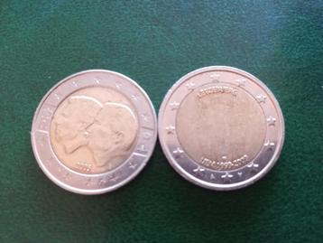 Lot de 2€ pièces commémoratives spéciales luxembourgeoises