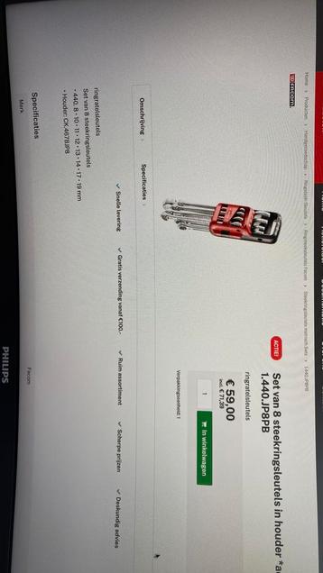 Facom steekring sleutelset beschikbaar voor biedingen