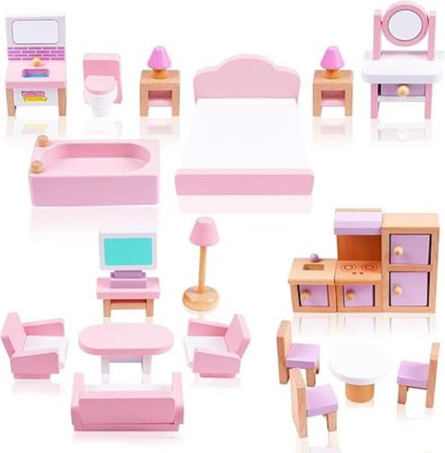 Houten meubels voor poppenhuis SNELLE GRATIS LEVERING, Kinderen en Baby's, Speelgoed | Poppenhuizen, Nieuw, Poppenhuis, Verzenden