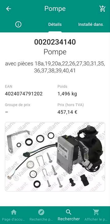 Pompe Vaillant ecoTEC Pro neuve beschikbaar voor biedingen
