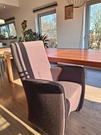 6 stoelen op wieltjes, Huis en Inrichting, Ophalen, Gebruikt, Bruin, Stof