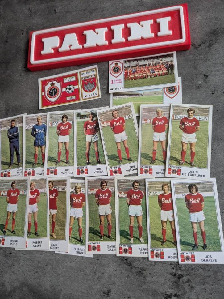 PANINI FOOTBALL 76 FC ANTWERP 18x AUTOCOLLANTS 1976, Hobby & Loisirs créatifs, Autocollants & Images, Envoi