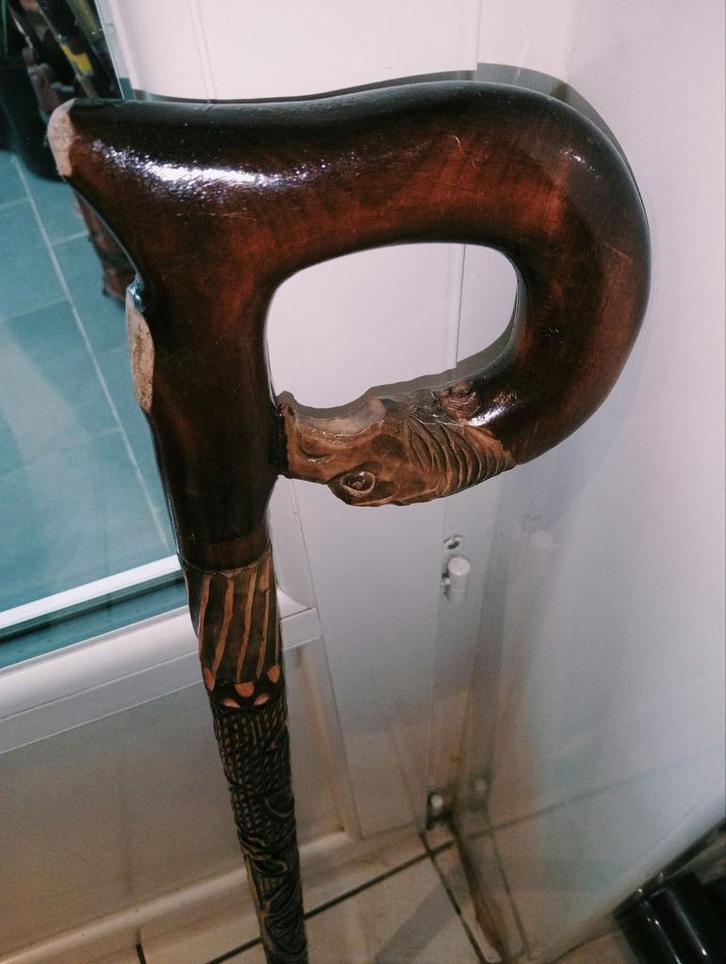 Superbe canne aigle /rapace  93.5 cm, Divers, Bâtons de marche, Comme neuf, Enlèvement ou Envoi