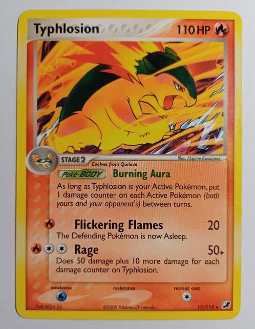 Pokémonkaart Typhlosion Deck Exclusives 17/115, Hobby en Vrije tijd, Verzamelkaartspellen | Pokémon, Gebruikt, Losse kaart, Ophalen of Verzenden