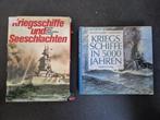 2 grote zware boeken -Alles over oorlogsschepen en zeeslagen, Ophalen of Verzenden, Marine, Boek of Tijdschrift