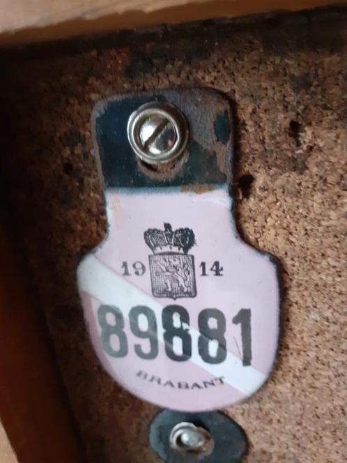 Fietsplaat Brabant 1914 WOI halfjaarlijks opruiming dubbels, Verzamelen, Overige Verzamelen, Zo goed als nieuw, Ophalen of Verzenden