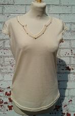 t-shirt beige vanille speciale hals rug strass vleugels  TU, Maat 38/40 (M), Beige, Nieuw, Ophalen of Verzenden