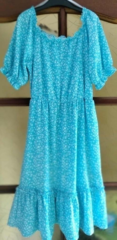 Nieuwe jurk LC Waikiki maat 146 / bloemenjurk blauw wit, Kinderen en Baby's, Kinderkleding | Maat 146, Nieuw, Meisje, Jurk of Rok