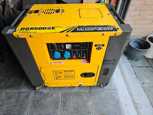 Générateur, générateur 6,5 KVA, Bricolage & Construction, Générateurs, Utilisé, Huile diesel, 5 à 10 kVA, Démarrage électrique