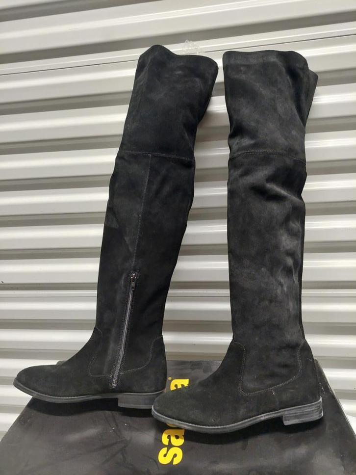 432C* SACHA sexy zwarte dijhoge laarzen (41), Kleding | Dames, Schoenen, Nieuw, Hoge laarzen, Zwart, Verzenden