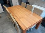 Teak tafel met 6 stoelen, Huis en Inrichting, Ophalen, Zo goed als nieuw