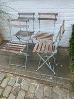 4 oude tuinstoelen (60€/4), Tuin en Terras, Ophalen, Zo goed als nieuw