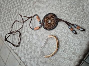 Fantasy handgemaakte ketting en kralen haarband beschikbaar voor biedingen