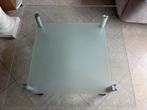 Table basse moderne – verre trempé et pieds métalliques, Moins de 50 cm, Verre, 50 à 100 cm, Carré