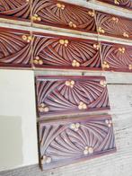 270 cm lang sierlijke art nouveau randtegels warme kleuren, Ophalen