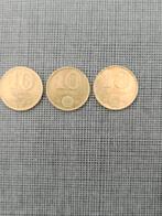 Munten Hongarije. 10 Forint van 1985 + 1986 + 1989., Timbres & Monnaies, Monnaies | Europe | Monnaies non-euro, Enlèvement ou Envoi