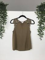 Kakikleurige top H&M maat XS, H&M, Ophalen of Verzenden, Zonder mouw, Maat 34 (XS) of kleiner