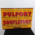 Panneau d'affichage vintage en métal Pulfort, Enlèvement ou Envoi, Panneau publicitaire