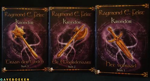 Krondor - Raymond E Feist - Boekerij Mynx - 3x - Hardcover, Boeken, Fantasy, Gelezen, Ophalen of Verzenden
