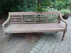 Mooie teak stationsbank, Tuin en Terras, Ophalen, Gebruikt