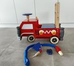 I'm Toy houten brandweer loopwagen / duwkar / duwwagen, Enlèvement, Utilisé, Jouet à Rouler ou à Bascule