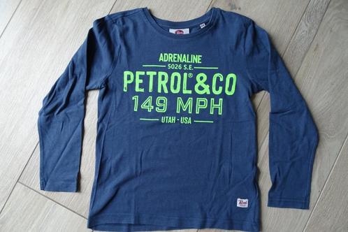 Donkerblauwe longsleeve Petrol maat 128, Kinderen en Baby's, Kinderkleding | Maat 128, Gebruikt, Jongen, Shirt of Longsleeve, Ophalen of Verzenden