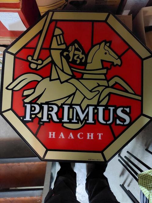 Enseigne publicitaire Primus pour caisson lumineux, Collections, Marques de bière, Comme neuf, Panneau, Plaque ou Plaquette publicitaire